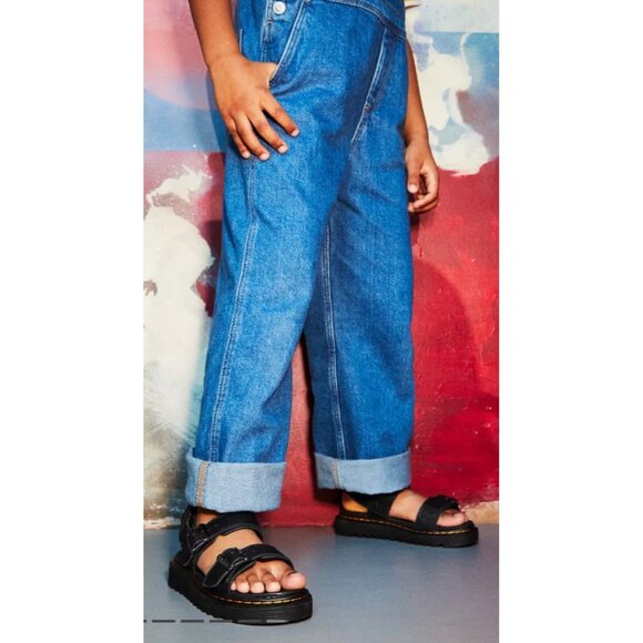 Dr.Martens Kid's Kyle Sandals Size 1 EU 32 Black Leather Upper Rubber Sole - Picture 5 of 10